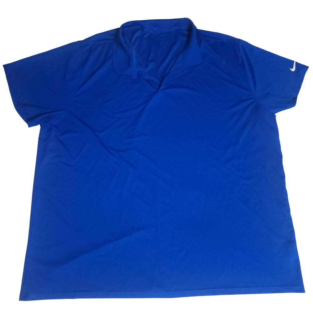 Nike Dri-FIT Mens 4XL Royal Blue Short Sleeve Golf Performance Polo Shirt - Picture 1 of 5